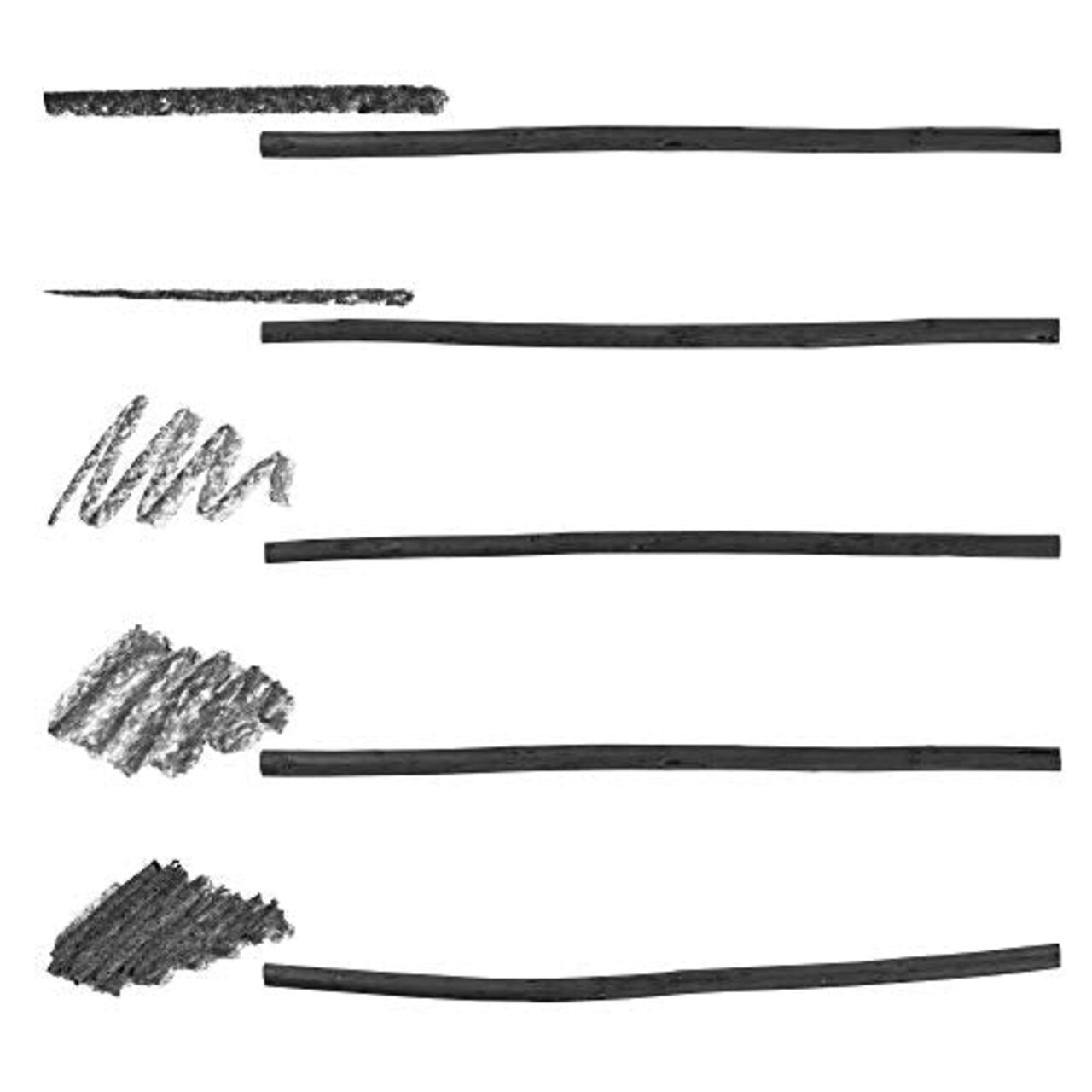 Artist Charcoal, Soft, Black 4 Charcoal Sticks for Drawing, Sketching, and Fine Art